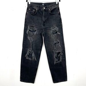 Urban Outfitters BDG High-Rise Baggy Jeans Size 29 8 Distressed Grey Grunge